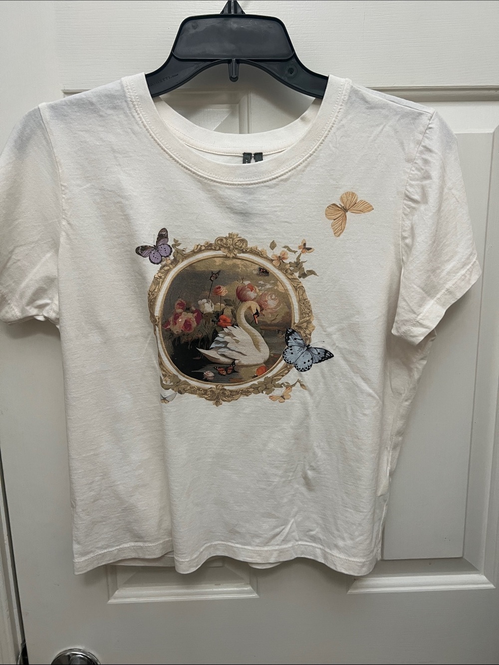 Anthropologie Butterfly White Swan Tee - Picture 2 of 8